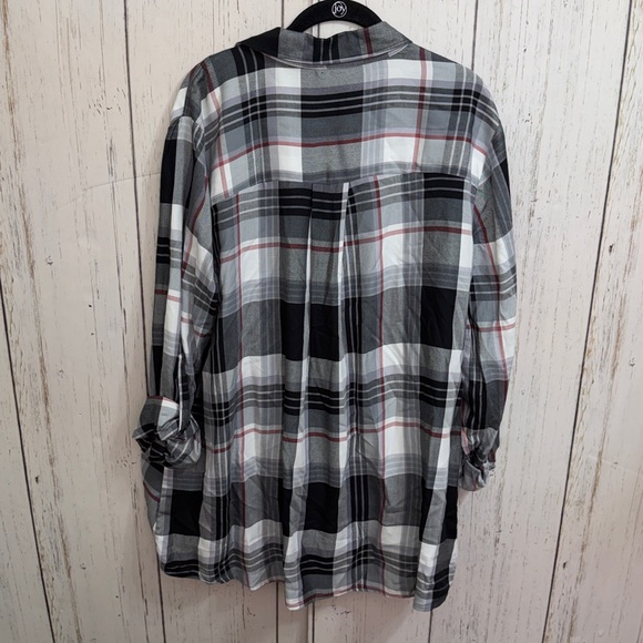 NWT Lane Bryant Plaid Blouse - Picture 9 of 12